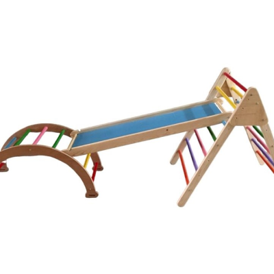 FOLDABLE PICKLER TRIANGLE WITH ARCH AND SLIDE SET